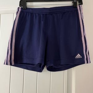Adidas shorts. Purple. Size Medium